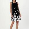 Women's Fashion Beach Dress Sleeveless Round Neck Floral Print Dress