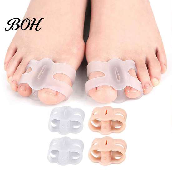 Toe Separators for Hallux Valgus 1 Pair Silicone Men Women, Breathable Double Hole Spacers Overlapping Toes And Correction, Soft SEBS Foot Cushions