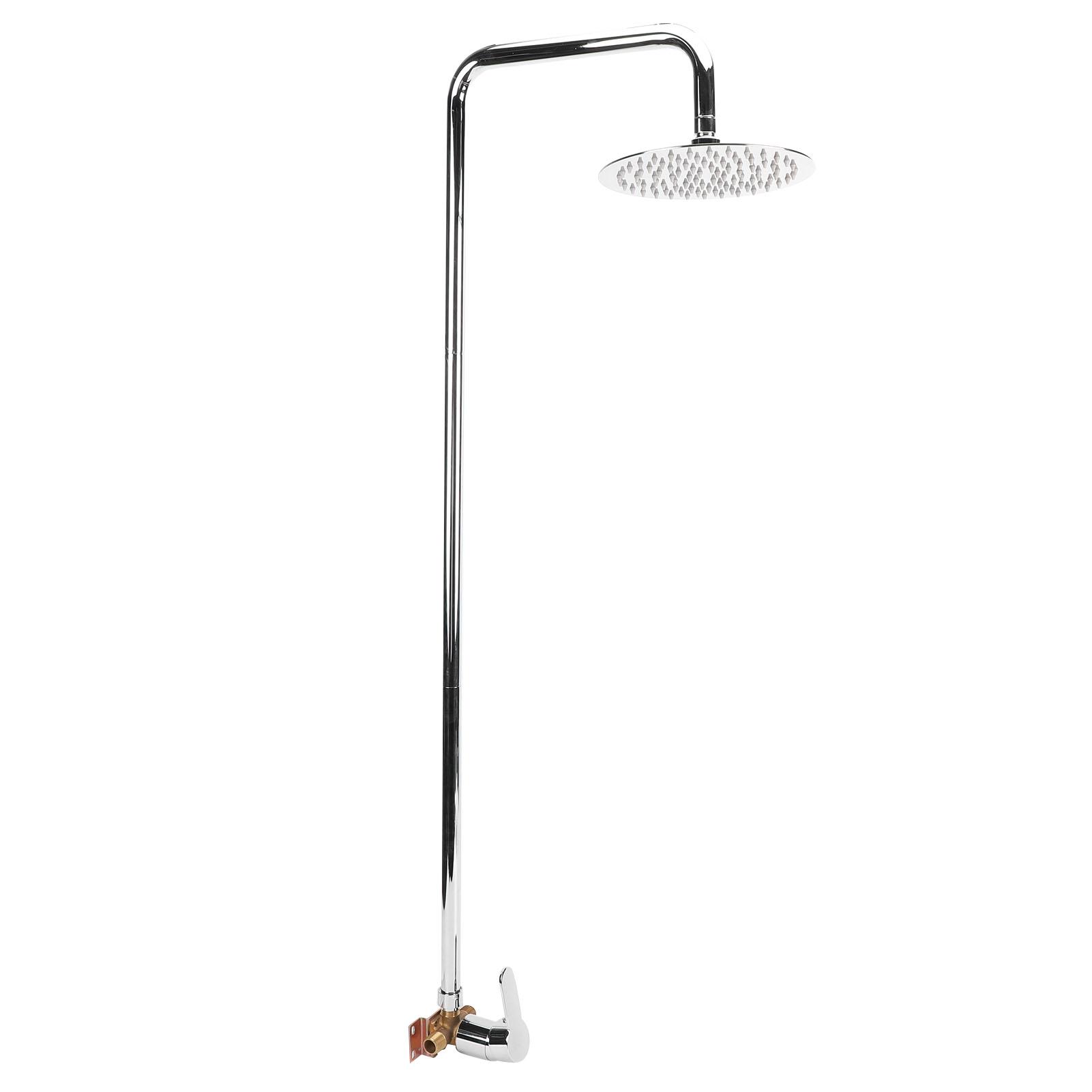 

Outdoor Shower Kit 304 Stainless Steel Rainfall Shower Head Outdoor Shower Fixture with Single Handle for Backyard