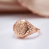 Fashion Glossy Rings For Women  Rose Gold Unique Pattern Round Rings Ethnic Bride Wedding Jewelry  New
