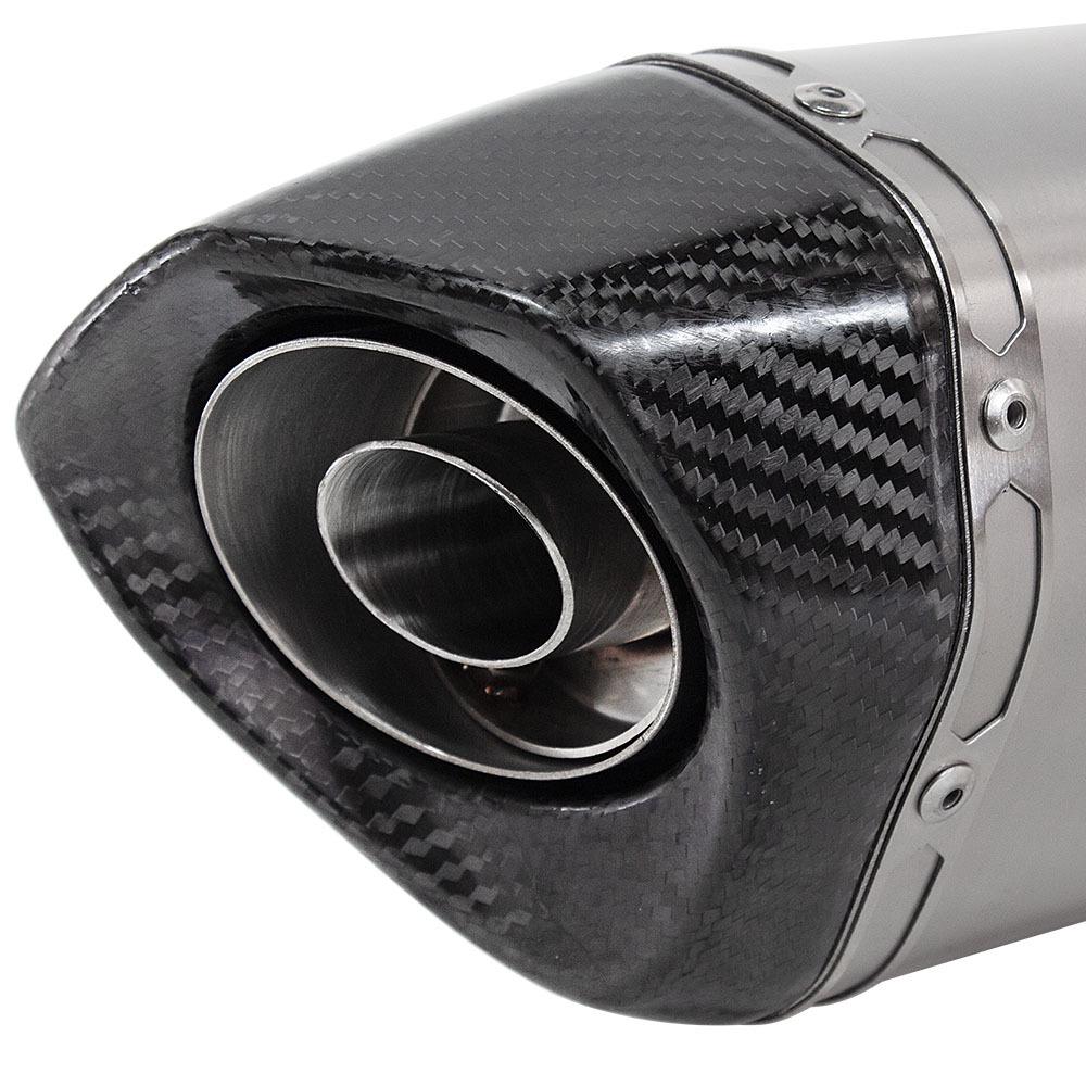 R6 Titanium Alloy Motorcycle Exhaust Modification: Mid-Section and Carbon Fiber Tail for 2006-2025 Models