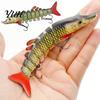 Professional Fishing Supplies 13CM/17G Multi-Jointed Lure, Realistic 8-Section Swimbait with Hooks, Lifelike Baits Bionic Hard Artificial Bait