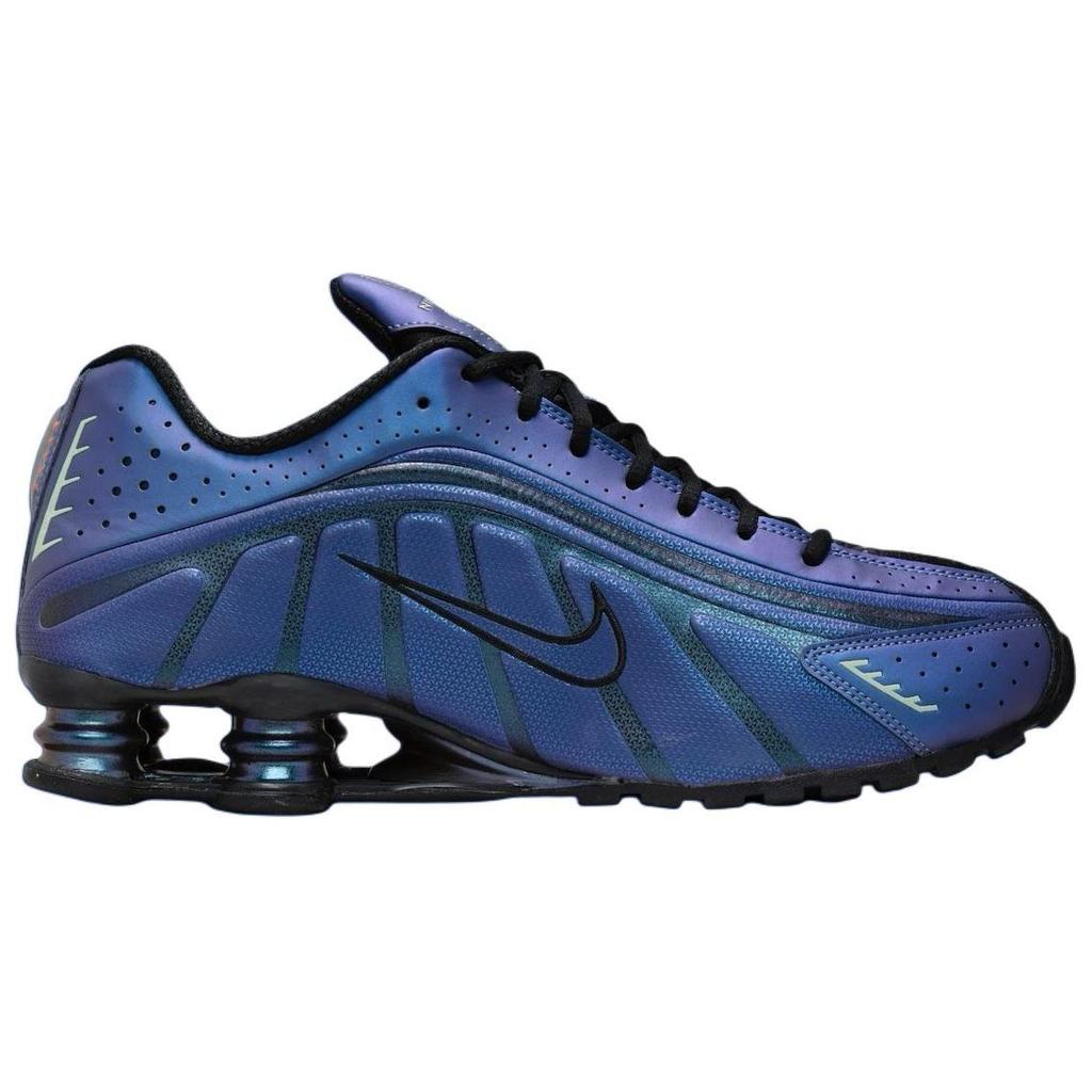 Nike Shox R4 Iridescent Men Sneakers Blue Black Hot-Punch HQ3446-001