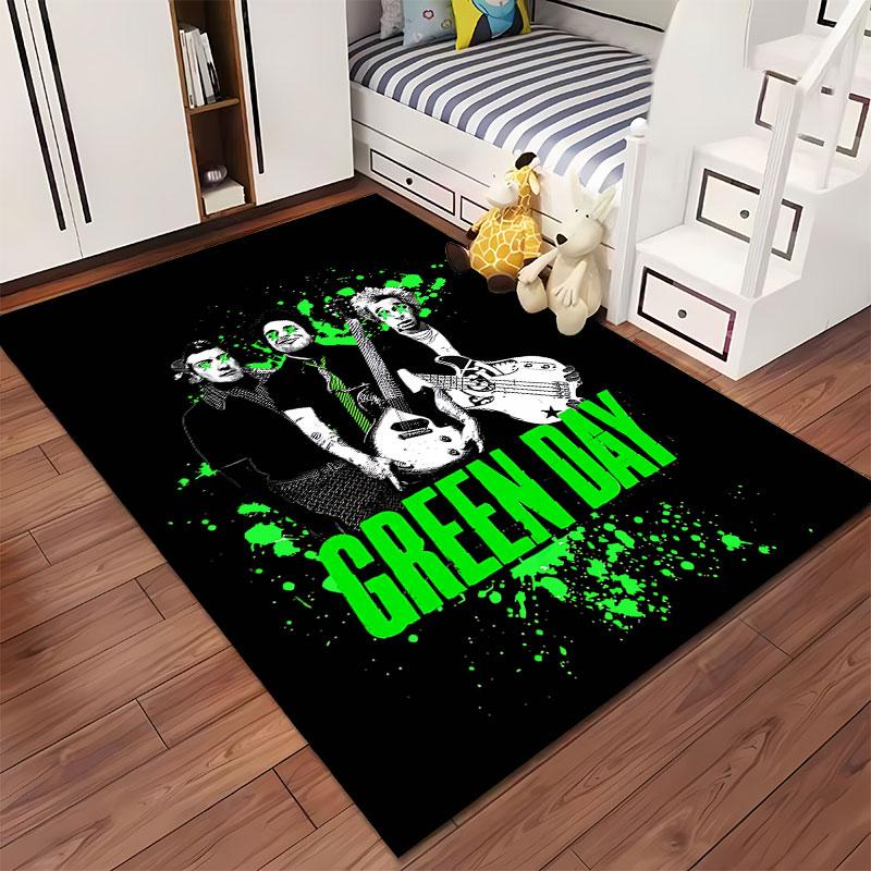 Green Day Band Artwork suitable as a non-slip mat for the living room or bedroom sofa