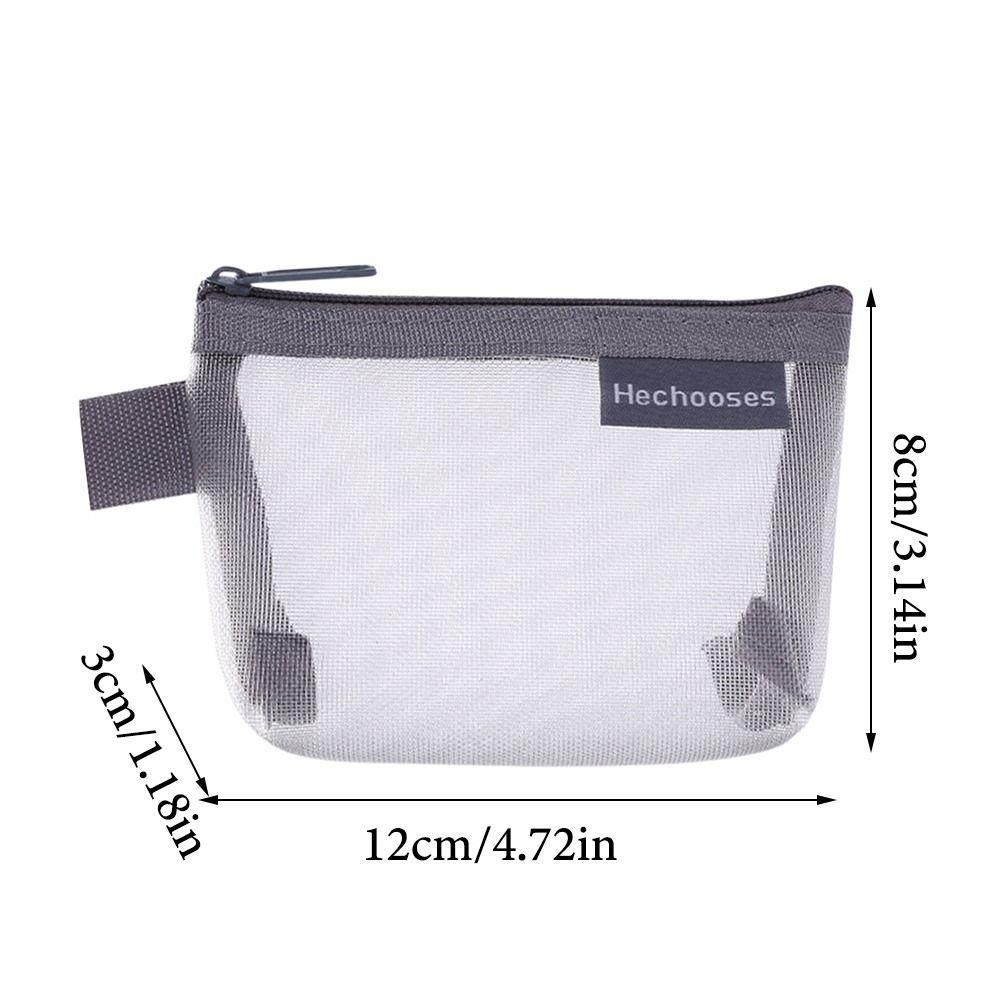 Key Lipstick Mesh Coin Purse Three-dimensional Small Item Storage Coin Bag Nylon Card Holder Office