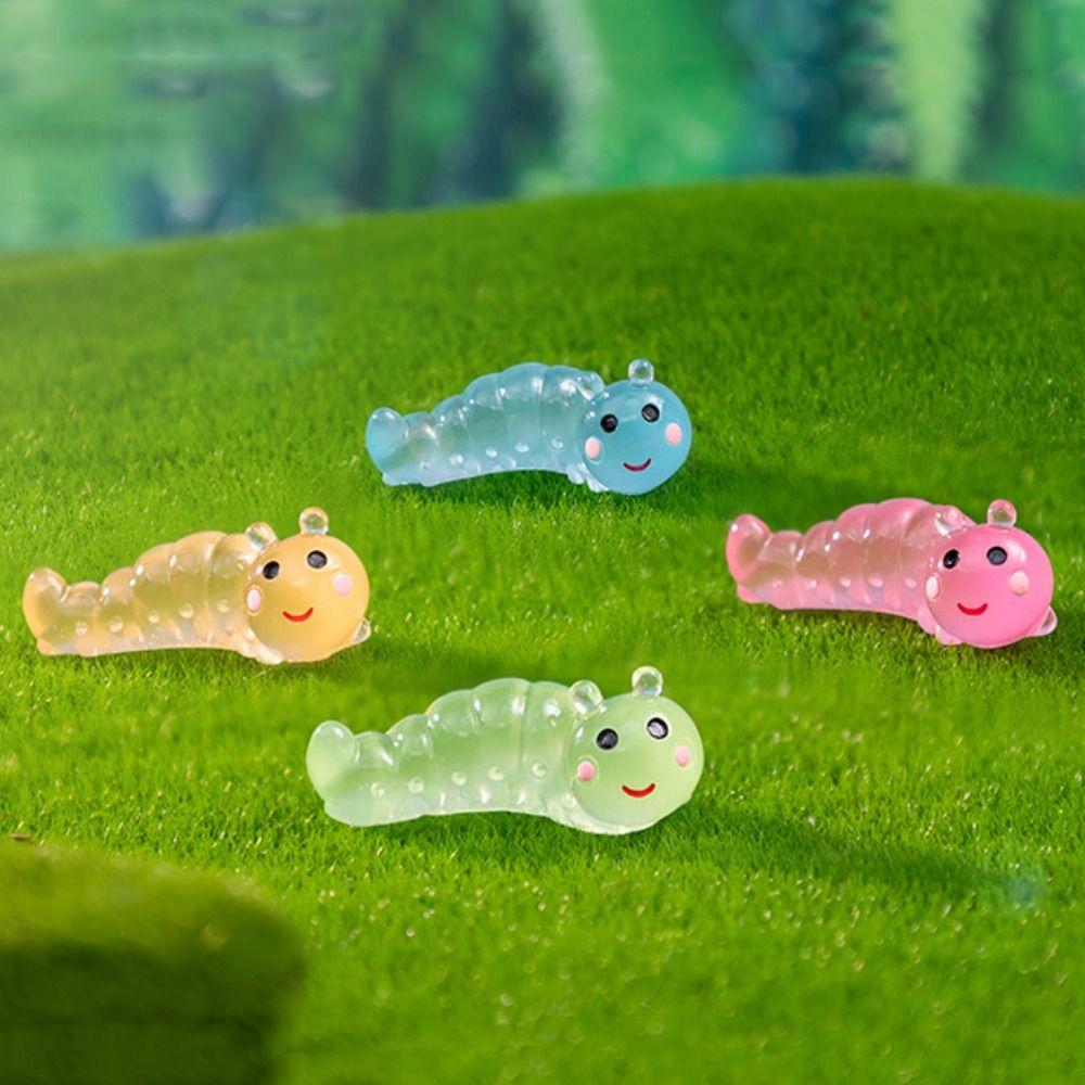 

Cute Resin Caterpillar Figurines Decorative Mini Caterpillar Ornament Fairy Garden L розы красного