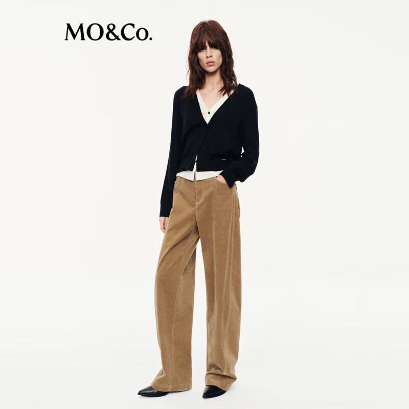 MO&Co. Women's Wool Machine Washable Faux Two-Piece Knit Cardigan
