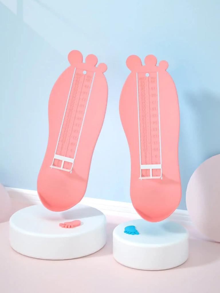 1 stk. fotlinjal for baby, fotlengdemåler for barn, barneskokalkulator for barn, spedbarnssko, beslag, måleverktøy
