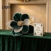 Weihnachts-Blumenbedarf Glitzer-Magnolienblüte, Samt-Künstblumenstecker für Weihnachtsbaum-Dekoblumen und Vase, Kunststiel-Ornament Feiertag