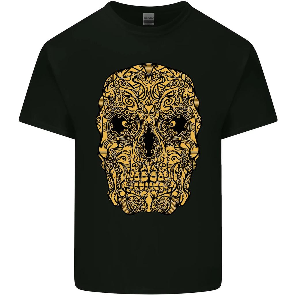 Ethnic Skull Gothic Tribal Demon Kids T-Shirt Childrens