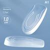 1 Pair Silicone Transparent Heel Lift Insoles - Invisible Arch Support Pads for Women, Adjustable Height Comfortable Half Insoles for Shoes
