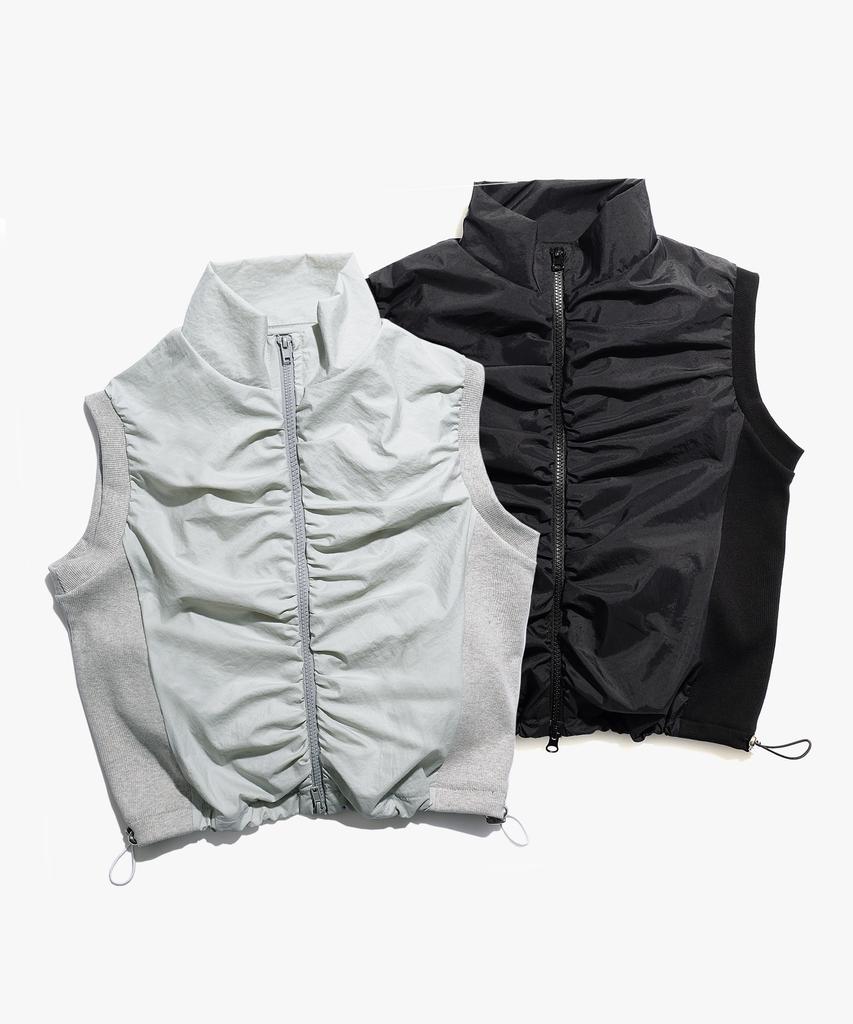 Peace Maker Ts Nylon Shirring Vest (Black)