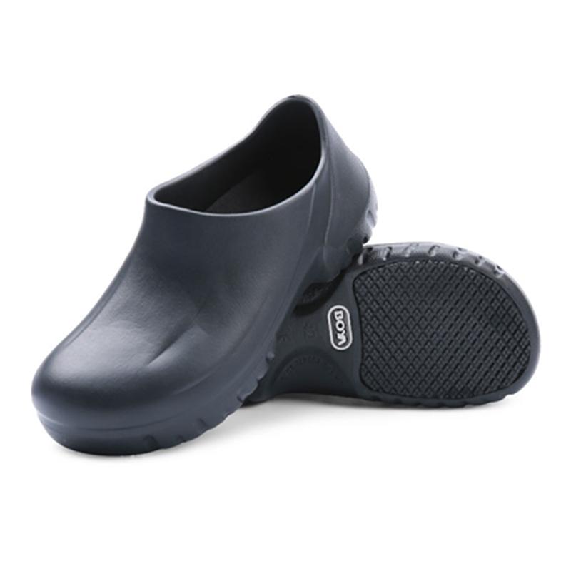 Men Chef Shoes Black Kitchen Work Shoes Hospital Work Shoes Non-Slip Anti-Slip Anti-Horizontal Bottom Sandals Hotestel Chef Shoes 36