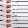 10Pcs Stainless Steel Milling Cutter For Manicure Electric Nail Drill Bits Accessory Pedicure Machine Nail File Gel Remover Tool