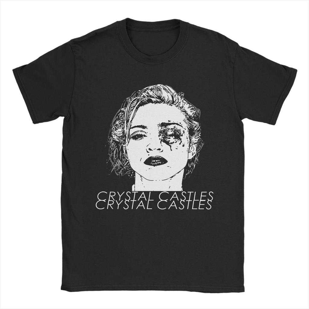 Camisetas Gráficas Unisex Crystal Castles Ropa de Música Electrónica Celestica Estilo Minimalista Camisetas de Manga Corta con Cuello Redondo Camiseta