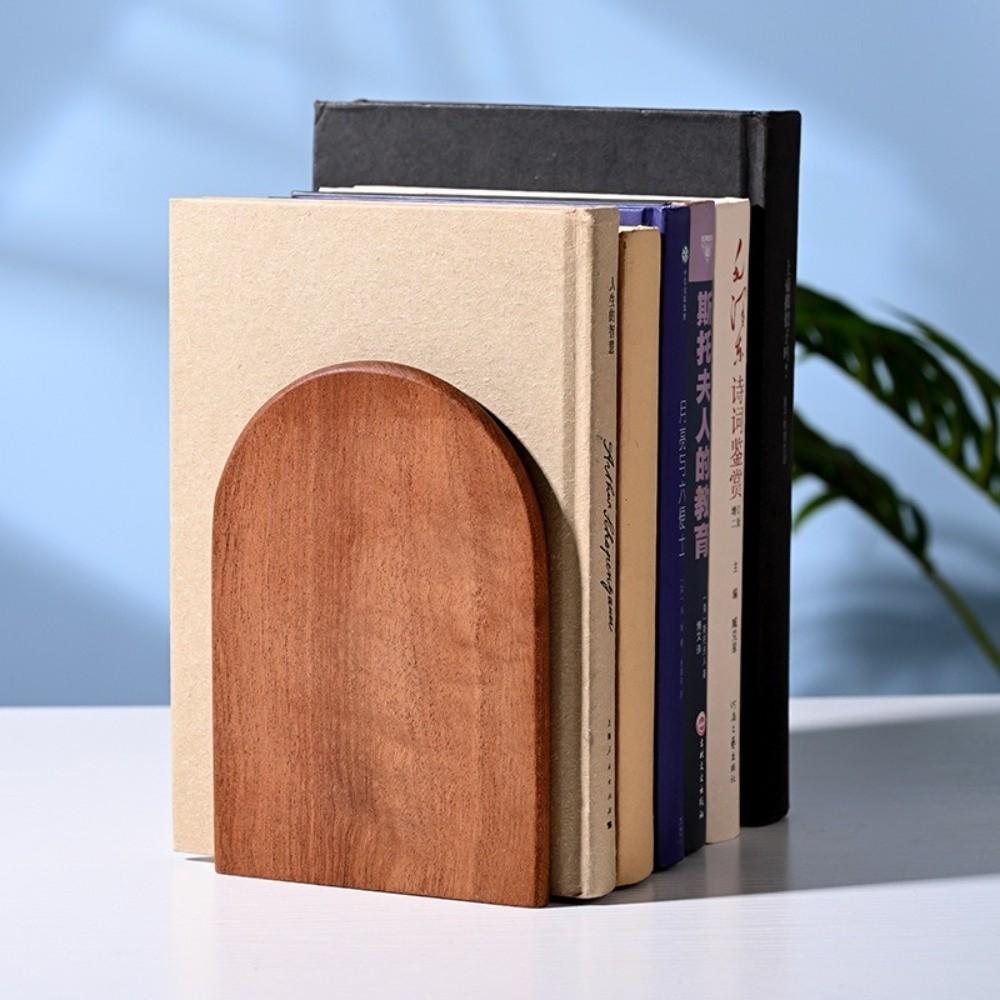 Anti-Slip Wood Book Stoppers Detachable Book Supports High Quality Wooden Bookends  School Office