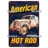 Retro Hot Rod Garage Metal Tin Sign Vintage Style Wall Door Decor for Man Cave Home Workshop