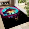 Dinosaur Night Safari Carpet Rug Soft Washable Anti Slip Home Living Room Sofa Mats Personalized Christmas Rug