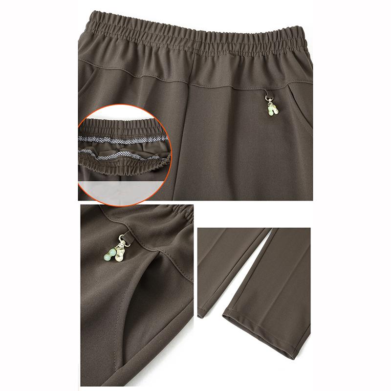 Autumn Fashion Pants Elastic Waist Size Women's Plus Size Thin Pants Casual Office Outdoor Pants