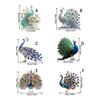 Animal Statues Decorative Ornament for Living Room,Home,Office Decors Acrylic Peacocks Figurines Tabletop Centerpieces