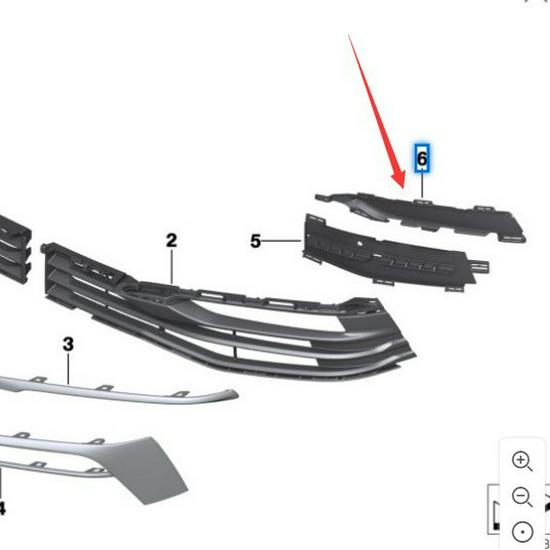 Vhodné pro BMW řady 3 G30: Mřížka předního nárazníku pro mlhové světlo 51117385269, 51117385270.