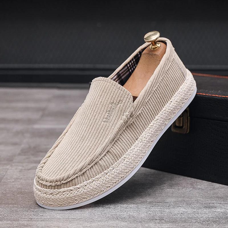 Fashion Dropshipping Canvas Sneakers Men Sport Casual Shoes for Men Summer Slip on Loafers Men man Chunky Comfortable Walking Shoes Male