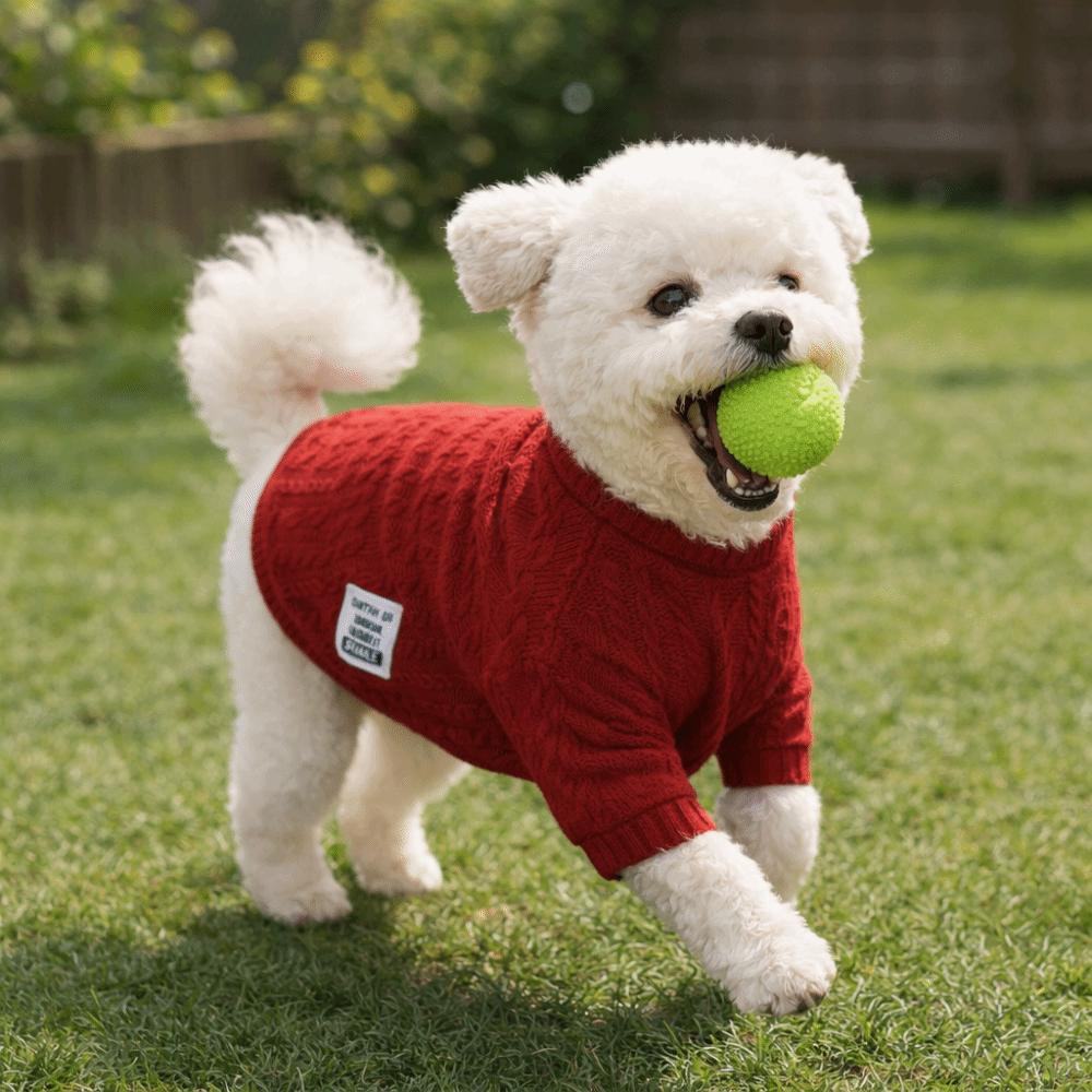Cozy Dog Knitting Sweater Solid Color Pet Pullover Pet Apparel Pet Knitwear  Autumn Winter Season