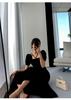 Hepburn Style Waist-Cinched Little Black Dress - Women's 2025 Summer Collection
