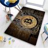 Bitcoin Pattern Area Rug, Non-Slip Mat for Kids' Room, Living Room, Bedroom, Game Room, Entryway, Bathroom, Home Decor