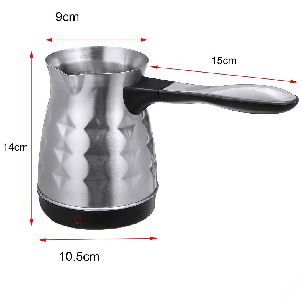 500ml 600W Electric Coffee Maker Pots Kettle Turkish Espresso Percolator Stainless Steel Tea Milk Coffee Machine