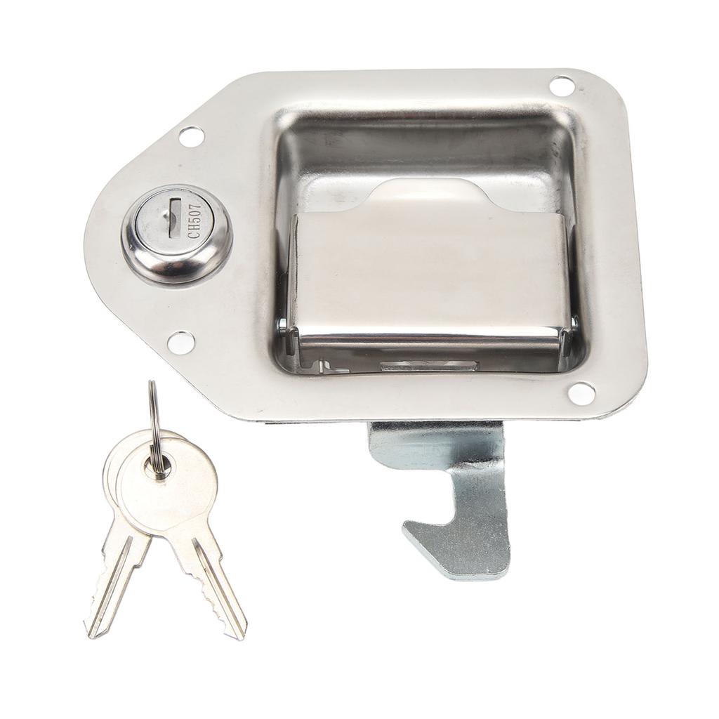 Stainless Steel Toolbox Lock Polished Finish Rust Proof Paddle Door Latch Handle for RV Trailer Truck