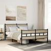 VidaXL Metal Bed Frames Without Mattress Sonoma Oak 140x200 Cm 4017121