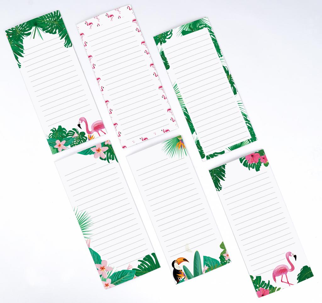 Inkdotpot Pack of 6 Funny Magnetic Dry Erase List For Fridge, Wipe Clean W NoStain, Quick Notes Shopping & Grocery List Whiteboard for Fridge