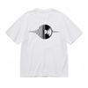 Men's T-shirt With Retro Vinyl and Soundwave Graphic White 100% Cotton Tops Summer