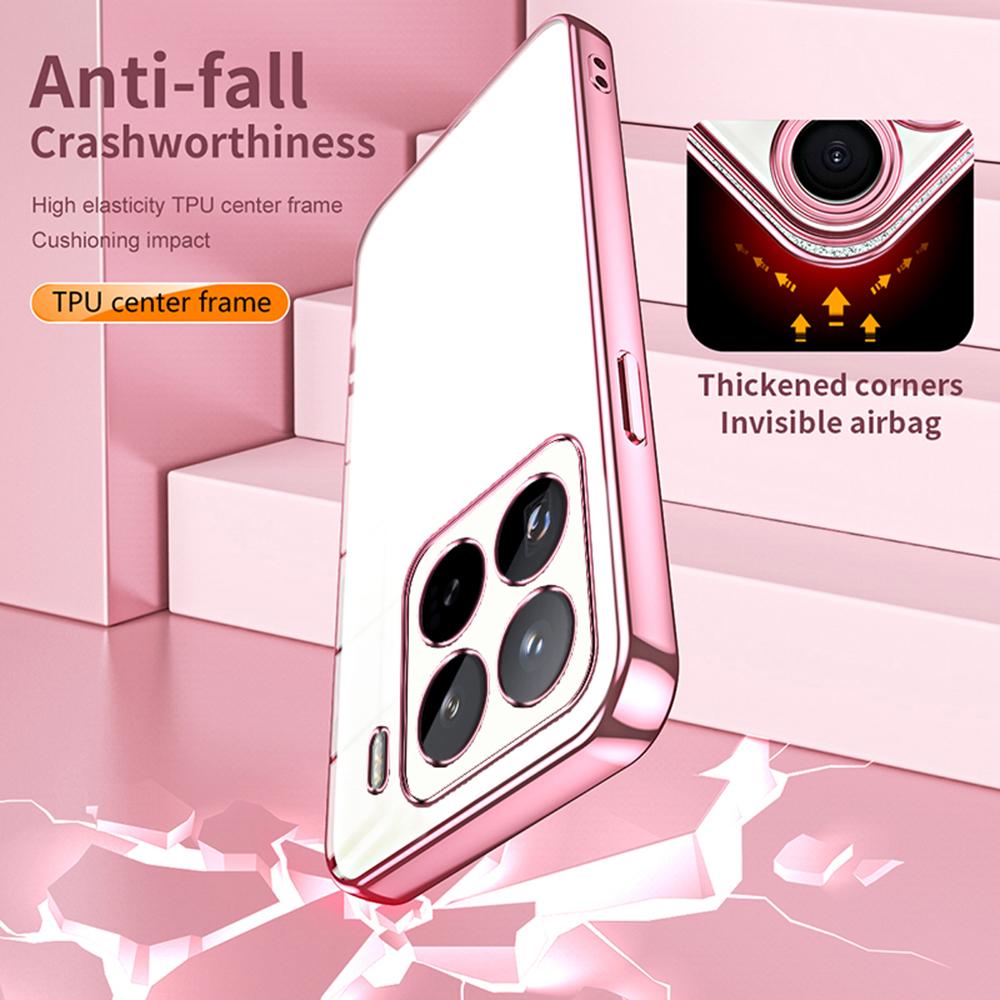 Για Xiaomi 15 Pro Θήκη Επιμεταλλωμένο Πλαίσιο Μαλακή TPU Κάλυψη Τηλεφώνου