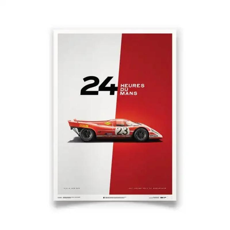 Retro Cars Poster Aesthetics 24 Heures Good Word Race 911 Endurance Race F1 Motorsport Wall Art Kawaii Room Decor Canvas Posters