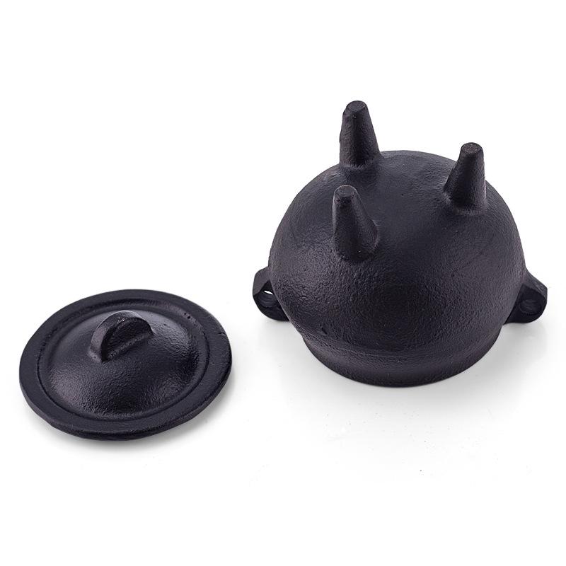 Sage Cast Iron Incense Burner for Meditation & Halloween Decor
