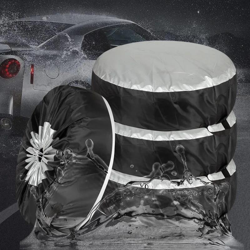 1/4 Stück Auto Auto Reifen Schutz Aufbewahrungstaschen Polyester Radabdeckung Fahrzeug Reifen Rad Ersatzabdeckungen Hülle Auto Zubehör Amagi