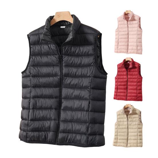Puffer Vest for Women Slim Fit Lightweight Quilted Sleeveless Jacket Zip Up Stand Collar Padded Down Coat Winter Warm Outerwear