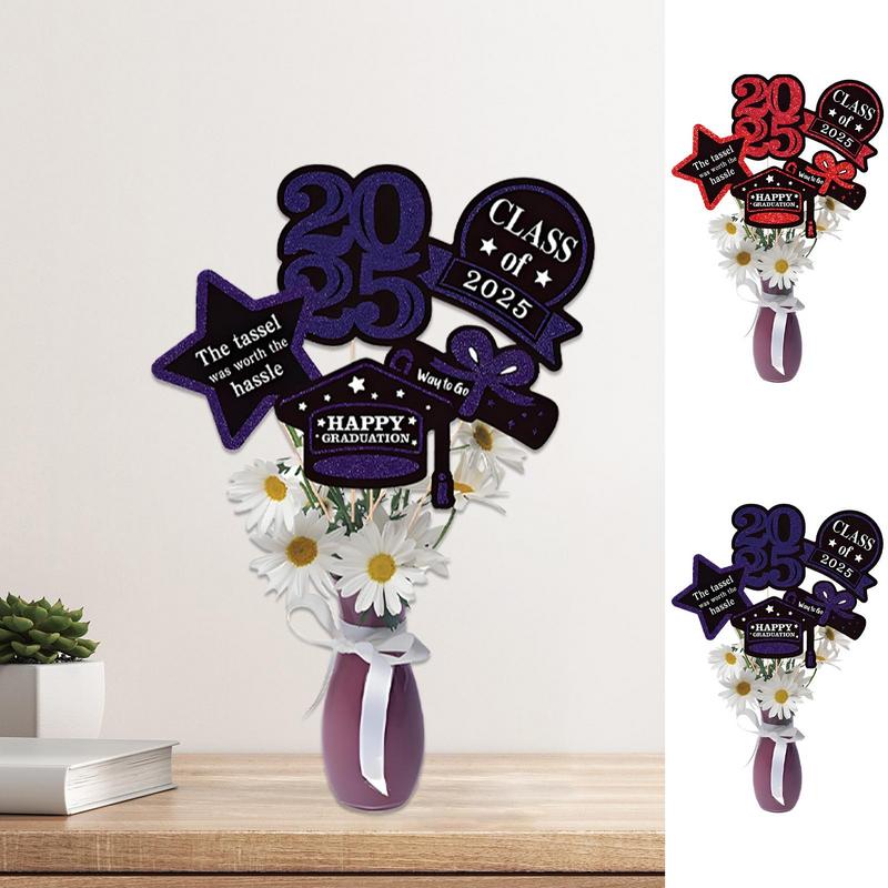 Graduation Centerpieces For Tables Class Of 2025 Graduation Centerpiece Sticks College Photo Background Props Holiday Supplies