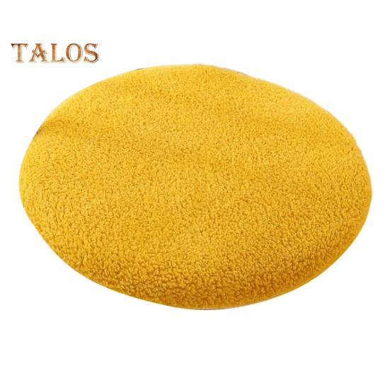 

Круглая флисовая подушка для стула, плюшевая подушка для сиденья из искусственной овечьей шерсти с застежкой-молнией, зимняя теплая нескользящая подушка для домашнего офиса, кухни 30cm жёлтый