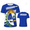 Uruguay Flagge Herren Sport T-Shirt Damen T-Shirts Trikot für Fußball Laufen Radfahren Tennis Fitness Fans
