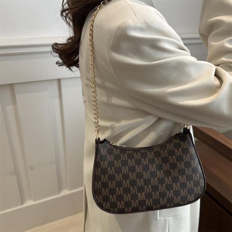 Retro Leopard Printed Chain Armpit Bag, Stylish Versatile Ladies Handbag Shoulder Bag for Daily Work, Travel, Parties, and Gift