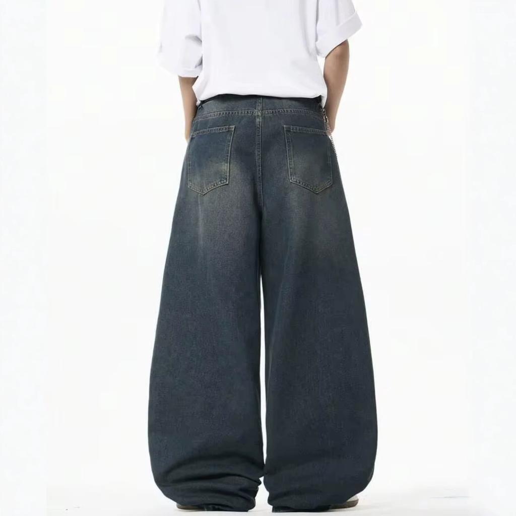 European and American New Autumn and Winter Casual Men's Street Style Hip-hop Loose Jeans