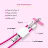 Custom Logo Multi-Function Sling Lanyard: 4-in-1 Fast-Charging Crossbody Data Cable