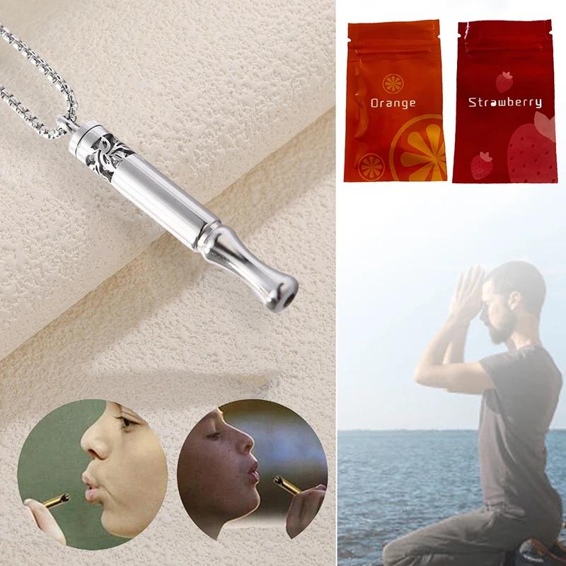 Aromaterapi Pamuk Çekirdek Sigarayı Bırakma Meyve Aromaları Dekompresyon Pamuk Filtresi Veya Stres Kaygı Meditasyon Kolyesi Nefes Alma