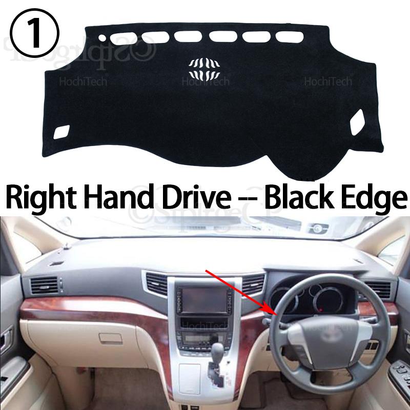 For Toyota Alphard Vellfire 20 AH20 2008-2014 High Quality Dashboard Mat Dashmat Cover Pad Sunshade Carpet Accessories