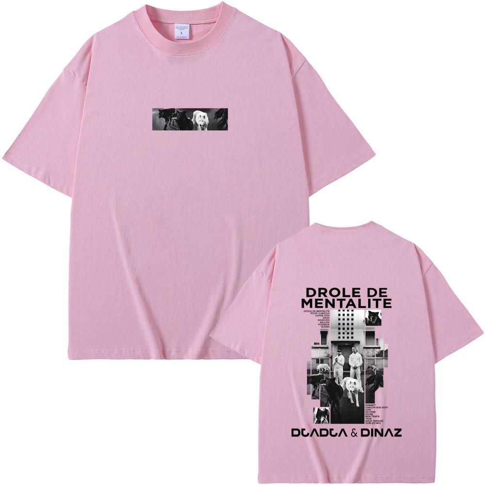 Rapper Djadja Dinaz Drôle De Mentalité Album Tshirt Men Women Fashion Oversized T Shirts Man Vintage Casual Soft Cotton Tees
