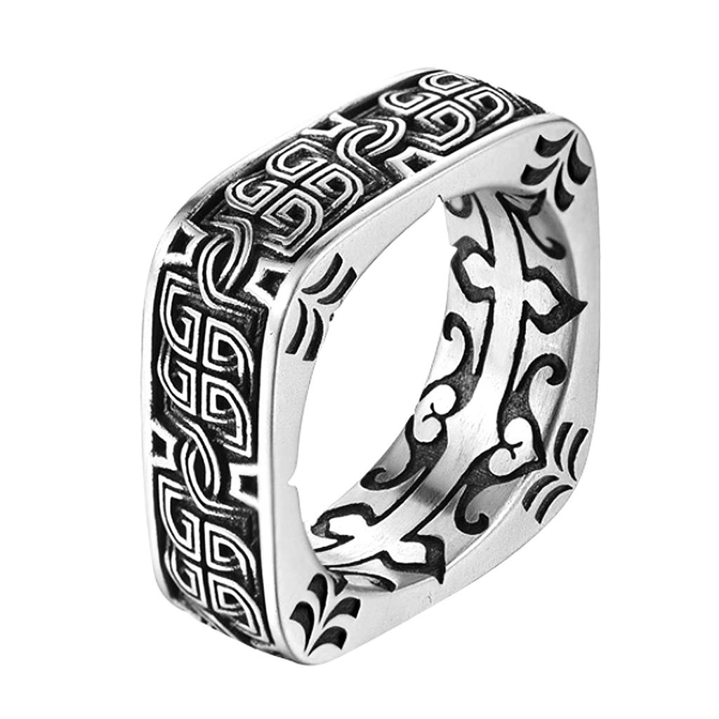 Retro Classical Stainless Steel Rings Punk Fashion Jewelry Gift for Men Women Dropshipping