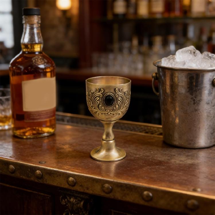 Elegant Embossed Gemstones Shot Glass 50ml Goblet Wine Drinking Cup For Spirits And Cocktails Home Bar Essential